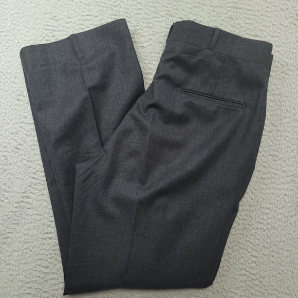 Stafford Men's Pants (32x30) 100% Wool Grey Dress Slacks‎ Straight Leg - Picture 1 of 5